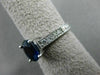 ESTATE 1.97CT DIAMOND & AAA SAPPHIRE 14KT WHITE GOLD OVAL ENGAGEMENT RING #16437