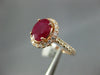 WIDE 1.70CT DIAMOND & AAA RUBY 14KT ROSE GOLD OVAL HALO CLASSIC ENGAGEMENT RING