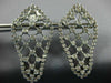 EXTRA LARGE 3.56CT DIAMOND 18K WHITE GOLD TEAR DROP WEB CLIP ON HANGING EARRINGS