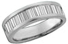 1.0CT DIAMOND 14KT WHITE GOLD BAGUETTE SEMI ETERNITY CHANNEL ANNIVERSARY RING