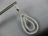 LARGE 1.60CT DIAMOND 14KT WHITE GOLD DOUBLE TEAR DROP LEVERBACK HANGING EARRINGS