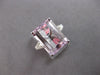 LARGE 8.3CT DIAMOND & AAA KUNZITE 18KT WHITE GOLD 3D EMERALD CUT ENGAGEMENT RING
