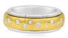 ESTATE .50CT DIAMOND 18KT 2 TONE GOLD 3D CLASSIC ETOILE WEDDING ANNIVERSARY RING