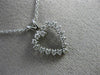 ESTATE SMALL .30CT DIAMOND 14KT WHITE GOLD 3D OPEN HEART FLOATING LOVE PENDANT