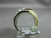 ESTATE LARGE 1.40CT DIAMOND 14K 2 TONE GOLD 3D CRISS CROSS HALO ANNIVERSARY RING