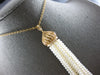 EXTRA LARGE & LONG .50CT DIAMOND & AAA SOUTH SEA PEARL 18KT ROSE GOLD NECKLACE