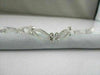 ANTIQUE WIDE 1.90CT FILIGREE 14KT WHITE GOLD DIAMOND BUTTERFLY BRACELET