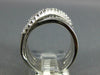 ESTATE WIDE .60CT DIAMOND 14KT WHITE GOLD MULTI ROW CRISS CROSS LOVE RING #1088
