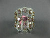 EXTRA LARGE 3.15CT WHITE & PINK DIAMOND 18K WHITE & ROSE GOLD ANNIVERSARY RING