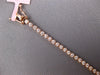 ESTATE 1.0CT DIAMOND 14KT ROSE GOLD 3D CLASSIC 2MM LOVE TENNIS BRACELET