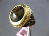 LARGE 10.40CT DIAMOND & AAA SMOKEY TOPAZ & ENAMEL 14KT YELLOW GOLD PANTHER RING