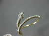 ESTATE LARGE .50CT ROUND DIAMOND 14KT YELLOW GOLD CLASSIC DOUBLE SNAKE FUN RING