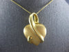 ESTATE LARGE 18KT YELLOW GOLD MATTE & SHINY ITALIAN HEART SHAPE PENDANT #28063
