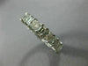 LARGE 5.75CT PRINCESS & BAGUETTE DIAMOND 14K WHITE GOLD 3D ETERNITY WEDDING RING