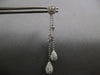 1.65CT DIAMOND 18KT WHITE GOLD 3D FLOWER BY THE YARD TEAR DROP HANGING EARRINGS