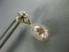 1.75CT DIAMOND & AAA MORGANITE 14KT WHITE & ROSE GOLD TEAR DROP HANGING EARRINGS