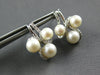 .05CT DIAMOND & AAA SOUTH SEA PEARL 14KT WHITE GOLD LOVE KNOT HANGING EARRINGS