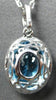 3.07CT DIAMOND & AAA BLUE TOPAZ 14KT WHITE GOLD 3D CLASSIC OVAL & ROUND PENDANT