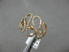 ESTATE WIDE .67CT ROUND DIAMOND 14K ROSE GOLD 3D MULTI WAVE CRISS CROSS FUN RING