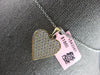 ESTATE LARGE .73CT DIAMOND 14KT YELLOW GOLD CLASSIC PAVE HEART FLOATING PENDANT
