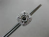 ESTATE .57CT DIAMOND 18KT WHITE GOLD 3D SQUARE FILIGREE HALO EARRING JACKETS 5mm