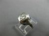 ANTIQUE .45CT DIAMOND SAPPHIRE 14K WHITE GOLD 3D FILIGREE ENGAGEMENT RING #25574