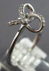 ESTATE .12CT DIAMOND 14K WHITE GOLD 3D CLASSIC LOVE KNOT INFINITY STAR LOVE RING