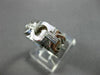 ESTATE WIDE .15CT DIAMOND 14KT WHITE GOLD 3 DIMENSIONAL CIRCULAR FUN RING #15866