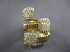 LARGE 1.44CT DIAMOND 14KT YELLOW GOLD 3D CLUSTER SQUARE FLEXIBLE SNAKE FUN RING