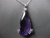 LARGE 12.55CT DIAMOND & AAA AMETHYST 14KT WHITE GOLD PEAR SHAPE & ROUND PENDANT