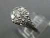 ANTIQUE LARGE .70CT DIAMOND 18KT WHITE GOLD 3D FILIGREE ENGAGEMENT RING #25806