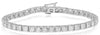 LARGE 4.78CT DIAMOND 14K WHITE GOLD 3D ROUND SQUARE SETTING CUFF TENNIS BRACELET