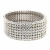 EXTRA LARGE 38.19CT DIAMOND 18K WHITE GOLD 3D MULTI ROW ETERNITY TENNIS BRACELET