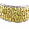 LARGE 13.44CT WHITE & FANCY YELLOW DIAMOND 18KT 2 TONE GOLD MULTI SHAPE BRACELET