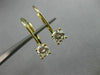 ESTATE .70CT DIAMOND 14K YELLOW GOLD HANGING STUD LEVERBACK EARRINGS G VVS 21294