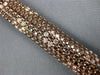 WIDE 58.78CT DIAMOND & AAA SMOKEY TOPAZ 14KT ROSE GOLD ETERNITY TENNIS NECKLACE