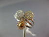 ESTATE WIDE 1.02CT DIAMOND 18KT TRI COLOR GOLD 3D CLUSTER MULTI SHAPE FUN RING