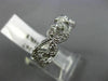 ESTATE .55CT DIAMOND 14K WHITE GOLD 3D FLOWER FILIGREE ETERNITY ANNIVERSARY RING