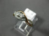 ESTATE .35CT DIAMOND 14K WHITE & ROSE GOLD 3D 2 STONE INFINITY LOVE PROMISE RING
