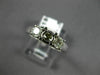 ESTATE .50CT DIAMOND 14K WHITE GOLD 3D 3 STONE SEMI MOUNT ENGAGEMENT RING #22405
