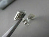 ESTATE 1.84CT FANCY YELLOW & WHITE DIAMOND 14KT WHITE GOLD SQUARE EARRINGS