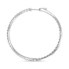 ESTATE 3.0CT DIAMOND 14KT WHITE GOLD 3D CLASSIC INSIDE OUT HOOP HANGING EARRINGS