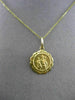 ESTATE 14K YELLOW GOLD HANDCRAFTED POPE RELIGIOUS FLOATING PENDANT & CHAIN 24991