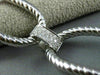 ESTATE WIDE & LONG .20CT DIAMOND 14K WHITE GOLD 3D OVAL OPEN LINK BRACELET FG VS