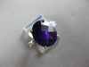 ESTATE 5.49CT DIAMOND & AAA AMETHYST 14KT WHITE GOLD OVAL & ROUND FUN LOVE RING