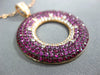 LARGE 3.45CT DIAMOND & AAA PINK SAPPHIRE 18KT ROSE GOLD CIRCLE OF LIFE PENDANT