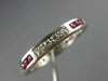 ESTATE .48CT DIAMOND & AAA RUBY 18KT WHITE GOLD ETERNITY ANNIVERSARY RING #26495