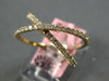 ESTATE .47CT DIAMOND 14K YELLOW GOLD 3D CLASSIC CRISS CROSS X INFINITY LOVE RING