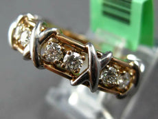 1.04CT DIAMOND 18KT WHITE & ROSE GOLD 3D MULTI X ETERNITY ANNIVERSARY LOVE RING