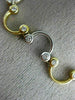 ESTATE 1.70CT DIAMOND 14K WHITE & YELLOW GOLD CLASSIC BEZEL WAVY NECKLACE 3283